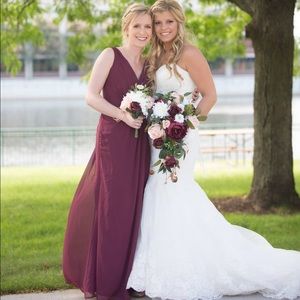 Wine Bridesmaid Dress